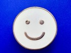 Round Smiley Face White   Gold Women s Girls Belt Buckle For 1 25  Wide Belt