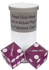Genuine Stratosphere Las Vegas Casino Dice Pair Purple Frosted Mixed Serial  s