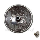Morgan Dollar Coin Reproduction Concho 1-1 2  Eagle Side Screw Back