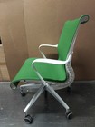 Herman Miller Setu Office Desk Mesh Chair Green Fabric Seat White Frame