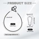 12 Inch Safety Cable Lock 4pcs  304 Stainless Steel Security Wire Rope Black