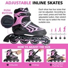 Adjustable Roller Skates For Girls And Boys With Light Up Wheels  Beginner Sk   