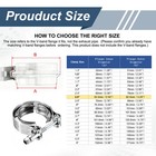 V Band Clamp 2 5 Inch 304 Stainless Steel V-band Bolt Clamp