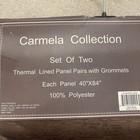 Carmala Collection Blackout Curtains - 84 Inch Thermal Lined Panels Set Of 2