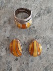 Vintage Norway Sterling Gold Plated Earrings   Ring Set  David Anderson