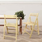Home Wood Indoor Folding Chair  Natural Wood  set Of 2 