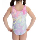 Gk Elite Women Gymnastics Multi-color Leotard With Scrunchie Size Am Brand New      