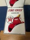 2 Texaco Vintage Fire Chief Gas Pump Porcelain Plates 3 8 63   3 4 58 Nice Cond 