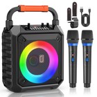 Jyx Xmas Bluetooth Speaker Karaoke Machine With 2 Microphone With Led Light Gift