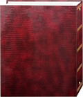 Magnetic Self-stick 3-ring Photo Album 100 Pages  50 Sheets   Burgundy Red