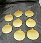 8 Lot Vintage    Style   Circa 1904 Text Santa Christmas Ornaments Round  Flat