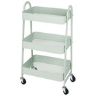 3t Metal Rolling Utility Cart Kitchen Storage Organizer Rack Trolley Bookshelf