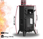 Major Lux Cast Iron Stove Wood Burning Vintage Ambiance Rustic For Cozy Home