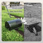 24  Heavy Duty Metal Mesh Compost Spreader Adjustable Handle For Lawn Care Us