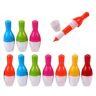 10 Pieces Stationery Retractable Pen Bowling Ballpoint Pens School Supplies