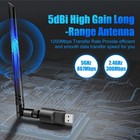 Usb Wifi Adapter 1200mbps Dual Band Wireless Network Gain Antenna Compatible