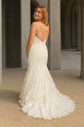 Mori Lee Lace Mermaid Wedding Dress Strapless Ivory Floral Size 10 Bridal Gown 
