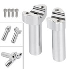 Chrome 4 1 2  Handlebar Risers For Harley 1  Bar Touring Dyna Heritage Softail