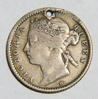 1874 H Straits Settlements Ten Cent 10c Scarce Date -5405-