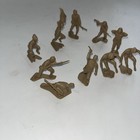 10 Vintage Japanese Wwii Louis Marx 2 5  Plastic Soldiers 1963 All Marked -set 2