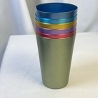 6 Pcs Anodized Aluminum Tumblers Drinking Glasses Vintage Retro Metal Cup 5 Inch