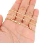 14k Yellow Gold 2 5mm Cuban  Chain Bracelet Or Anklet Mens Womens 10 