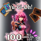 Yugioh 100 Card All Holographic Holo Foil Collection Lot  Super  Ultra  Secrets 