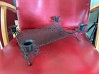 Retro Mcm Black Mesh Metal Candle Holder Basket Shelf Centerpiece Rack Vintage
