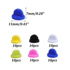 60 Pcs Colorful Rubber Pin Backs Butterfly Clutch  Locking Backs For Pins Wit   