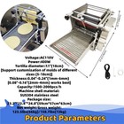 Commercial Automatic Corn Tortilla Maker 7 1  Diameter Adjustable Thickness1-6mm