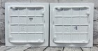 Crate   Barrel Snowflake Trivets Set Of 2 White Blue 8x8 Made In Italy