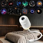 Hd Smart Dynamic 5d Holographic Night Light Projector  2 In 1 Galaxy Night Light