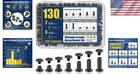 130 Sets Black Chicago Screws Kit M4 M5 Binding Rivets For Leather Belt Book Diy