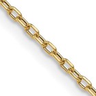 14k Solid Yellow Gold 3mm Cable Link Chain Necklace