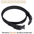 Duty Belt Police Law Enforcement 4 Keepers Black Nylon Medium Tacnex W Hook