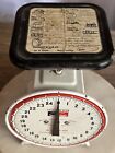 Vintage Kitchen 9  High 25 Lb Hanson White Table Food Utility Scale Model 2000