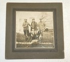 Dog Antique Photo 3 Men Hunting Guns English Spaniel Asian Child Boy Hunters Pup