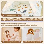 Kids 4 Ft Teepee Play Tent W  Forest Animal Design  Dreamcatcher   Star Lights
