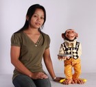Small Monkey Chimp Butler Restaurant Theme Display Cartoon Resin Prop Statue
