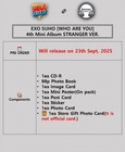 Suho  who Are You  4th Mini Album Stranger Ver  cd photo Book 3 Card poster gift