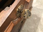 Antique Walnut  And Burl Jewelry Box Drawer- As Is  Eastlake Safety Key Hardware