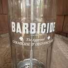 Vtg Barbicide Barbers Salon Glass Jar Metal Lid Insert King Research Inc Canada