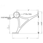 6 Foot Long Brass Bar Rail Kit 2 Inch Diameter