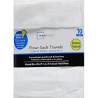 28 x29  10-piece Flour Sack Kitchen Dish Towel Set White 100  Cotton Large Clean