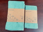 Norwex Diamond Textured Kitchen Towel   Cloth Set - Turquoise