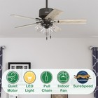Hunter Fan 44 Inch Noble Bronze Indoor Ceiling Fan With Light And Pull Chain