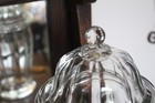 Vintage Indiana Glass Apothecary Pharmacy Jar Heavy Panel Dome Lid Tall