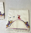 New Hand Embroidered Floral Pillowcases Set Of 2 Southern Belle Birds Flowers