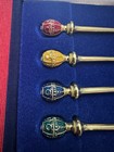 Faberg   Imperial Egg Cocktail Stirrers Set Of 4 W  Original Box Rare
