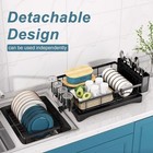 Dish Drying Rack  2-tier Dish Racks For Kitchen Counter  Dish Rack W  Drainboard